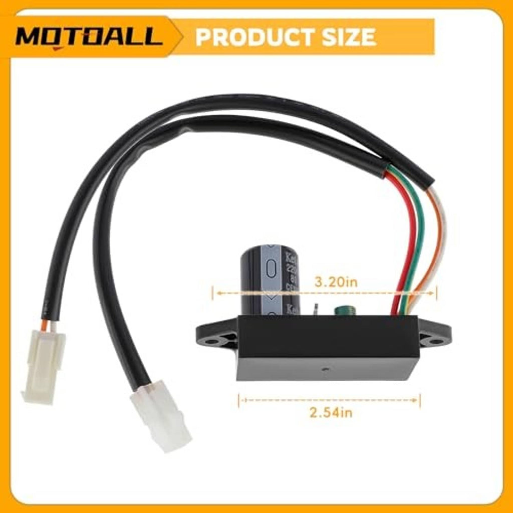 Ignition coil control module with multi-color wires and mounting tabs