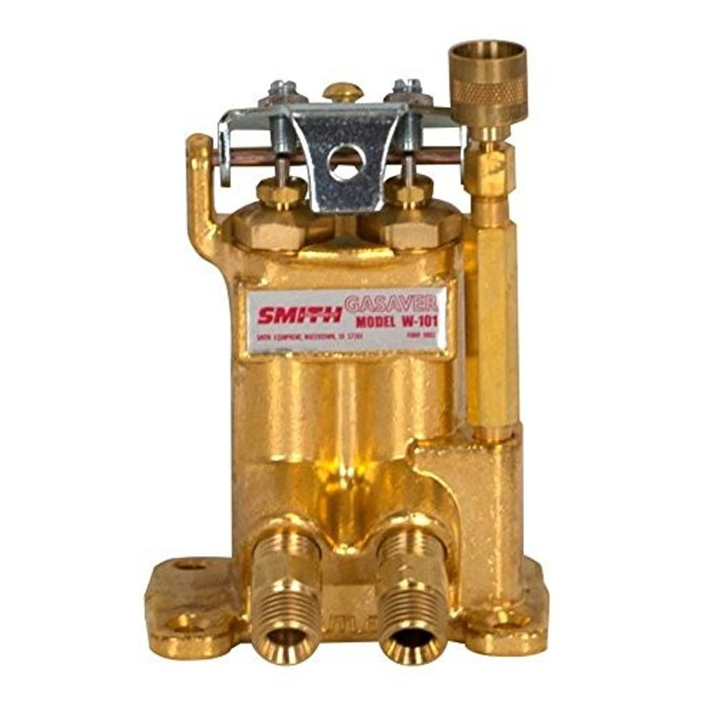 Brass SMITH GASAVER W-101 acetylene/oxygen regulator manifold with mounting base