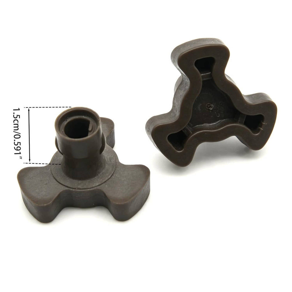 2-piece microwave turntable coupler shaft set, gray cross-shaped plastic pieces