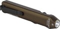 Coyote Streamlight Wedge EDC flashlight, angled side view with textured grip and front lens