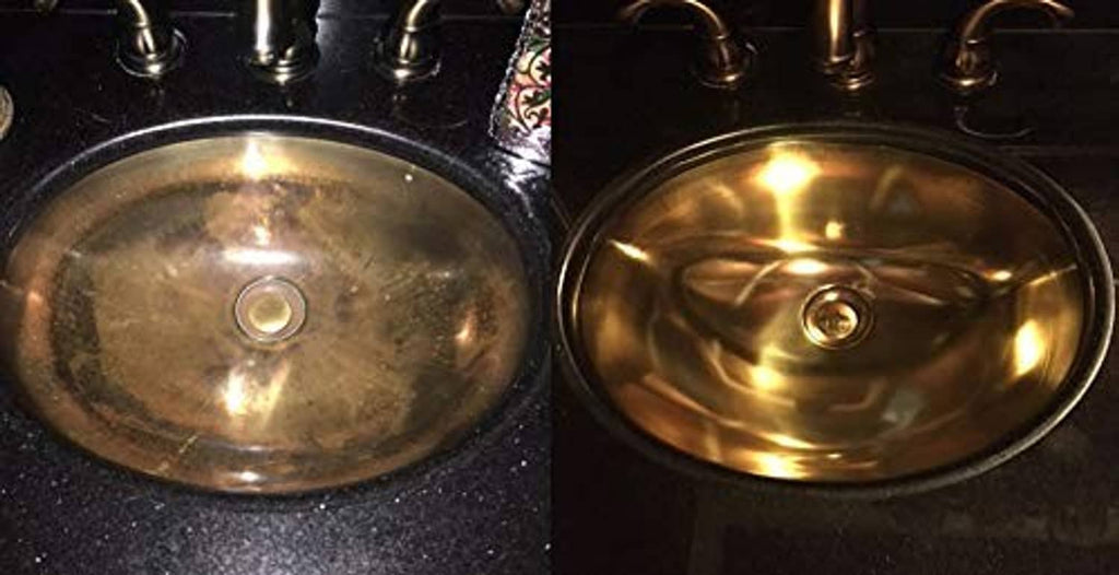Polished and brushed metal sink basins with drain holes