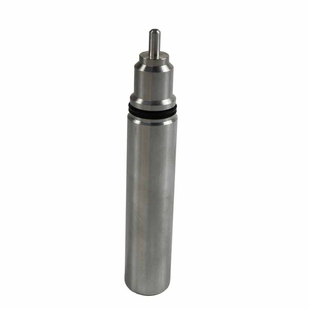 Metal injector cup removal tool with long cylindrical body and top pin