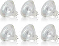MR16 halogen spotlight bulbs, clear glass, GU5.3 bi-pin base (six-pack view)