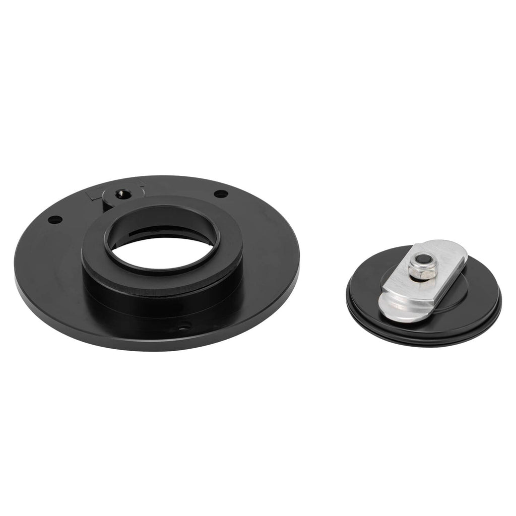 Black fuel tank cap set with rubber gasket and metal mounting bolt