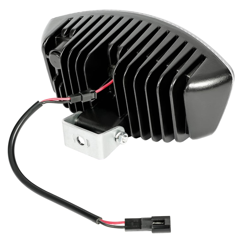 12V cab roof marker light with vented black grille, mounting bracket, and wire harness