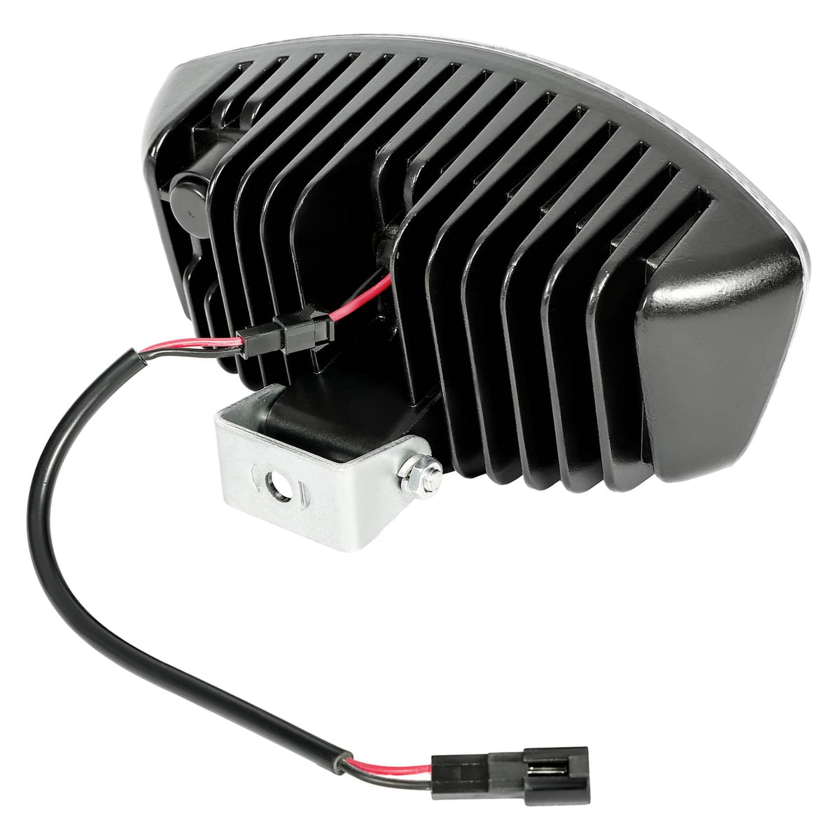 12V cab roof marker light with vented black grille, mounting bracket, and wire harness
