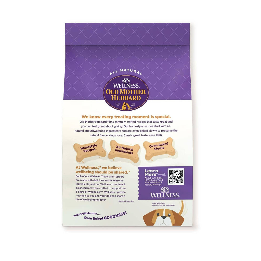 Old Mother Hubbard p’nuttier bag back panel with guaranteed analysis and ingredients