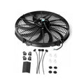 Electric radiator cooling fan assembly kit with 10-blade fan and mounting hardware