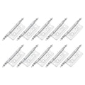 10-pack nickel metal non-mortise cabinet door hinges with screws