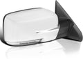 Right chrome power folding heated mirror with LED turn signal and white glass