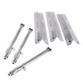 Grill replacement parts kit with two stainless burners and white heat plates