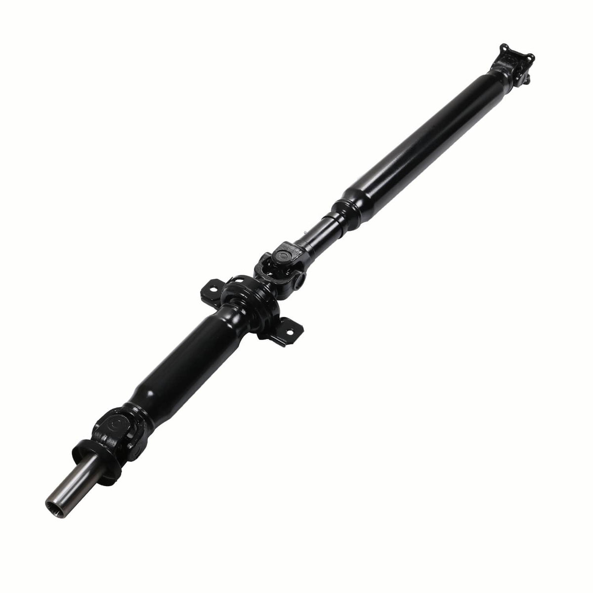 Rear driveshaft prop shaft assembly, black two-piece shaft with universal joints