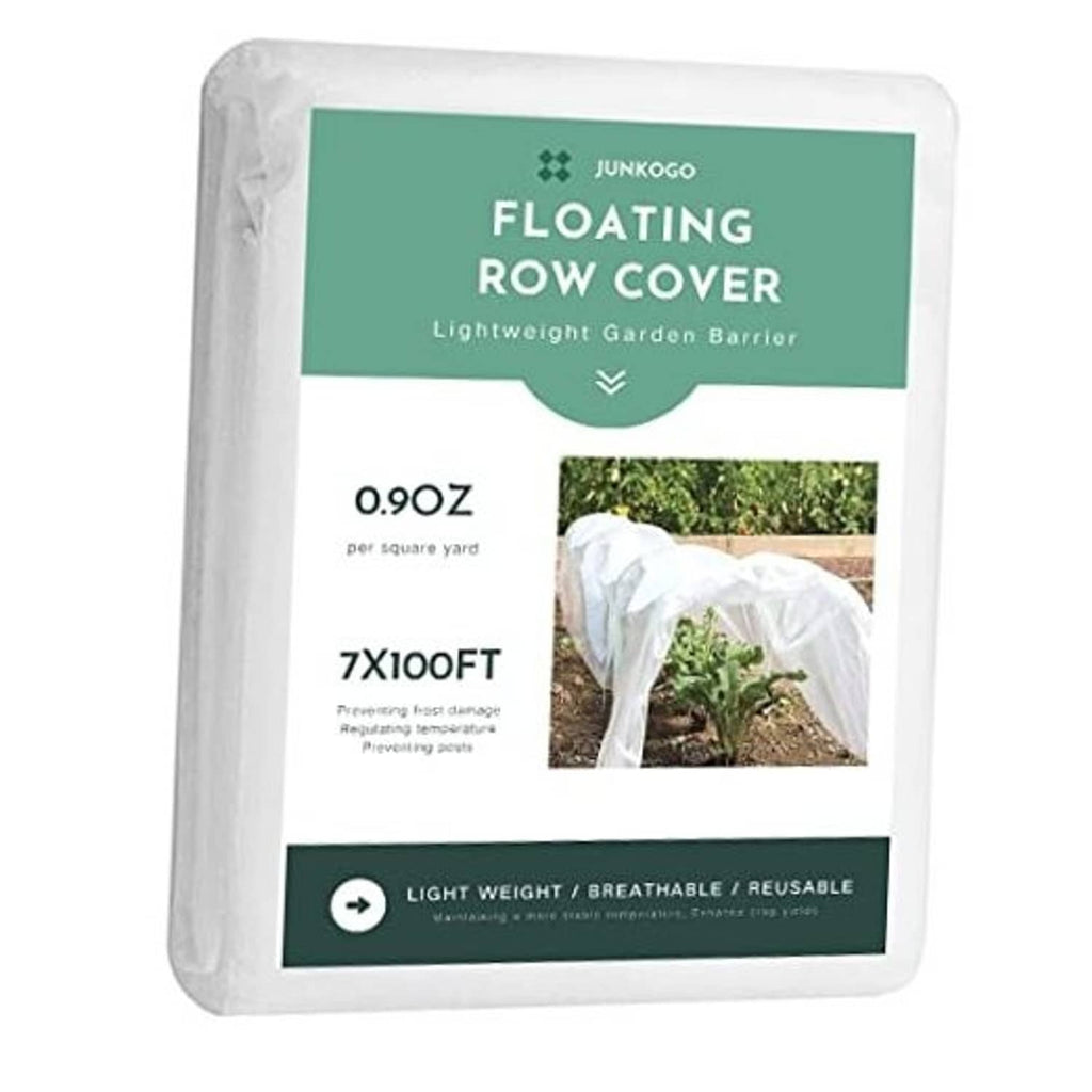 White floating row cover plant blanket, lightweight breathable garden barrier for frost