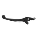 Black left disc brake lever with curved handle and round mounting hole