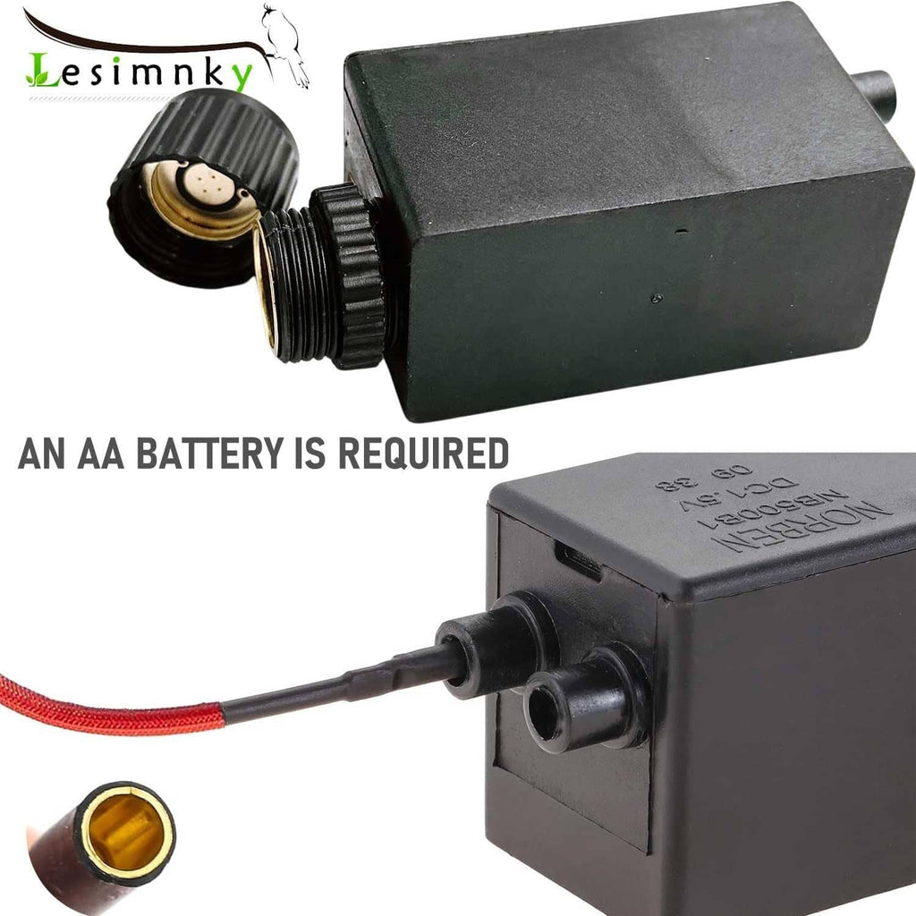 Black electronic igniter module with red ignition wire and small wire connector