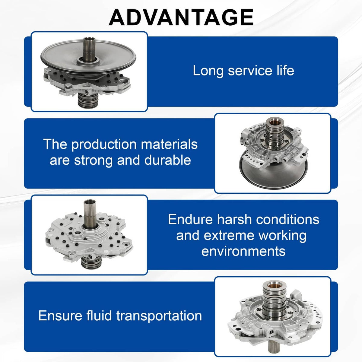Transmission pump assembly shown in multiple detail views