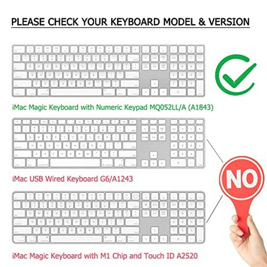 Keyboard model compatibility chart for selecting the correct silicone keyboard cover
