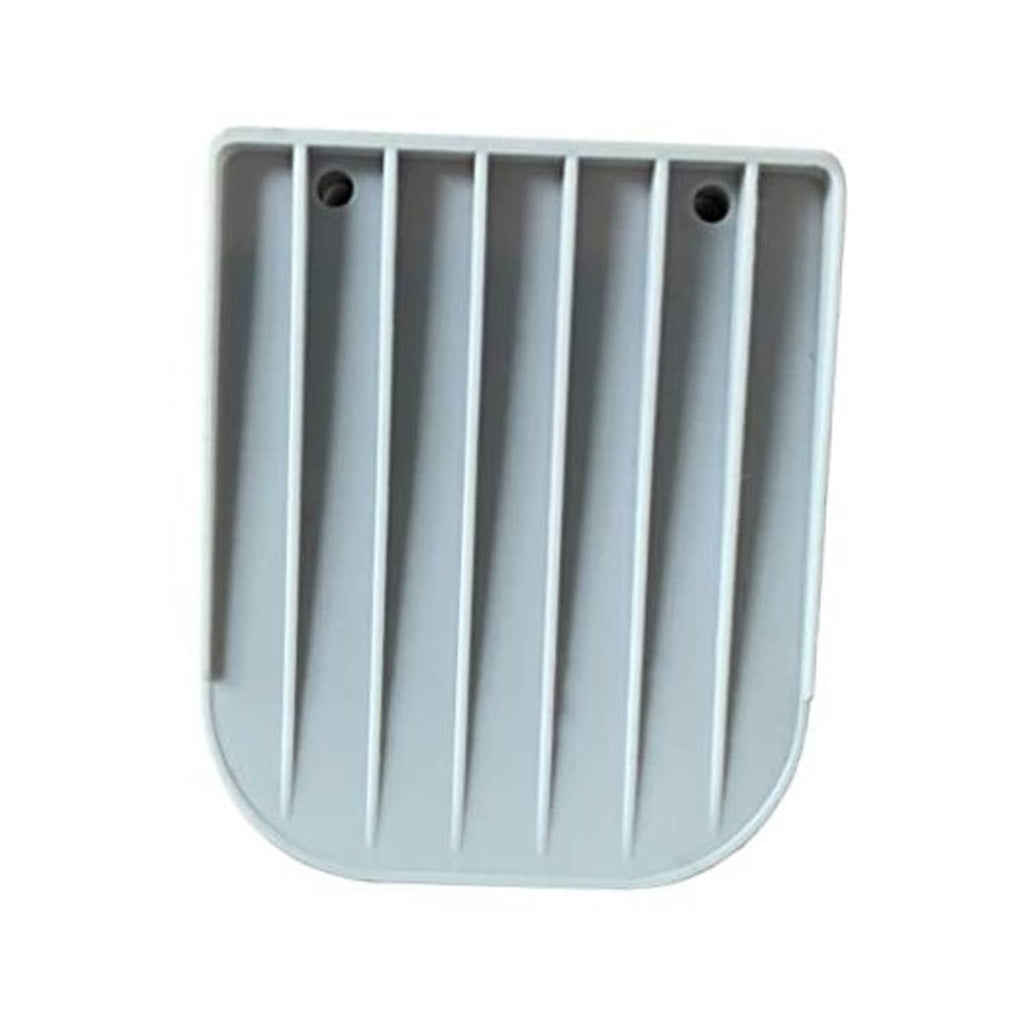 Light blue exhalation valve replacement insert with slotted fins and mounting holes