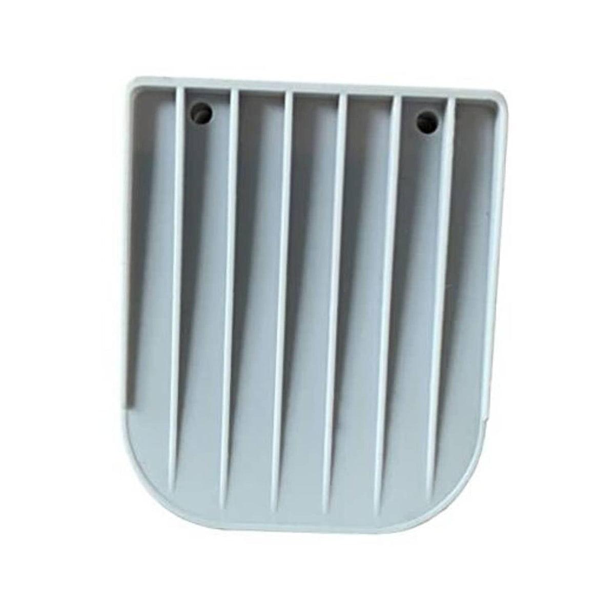 Light blue exhalation valve replacement insert with slotted fins and mounting holes