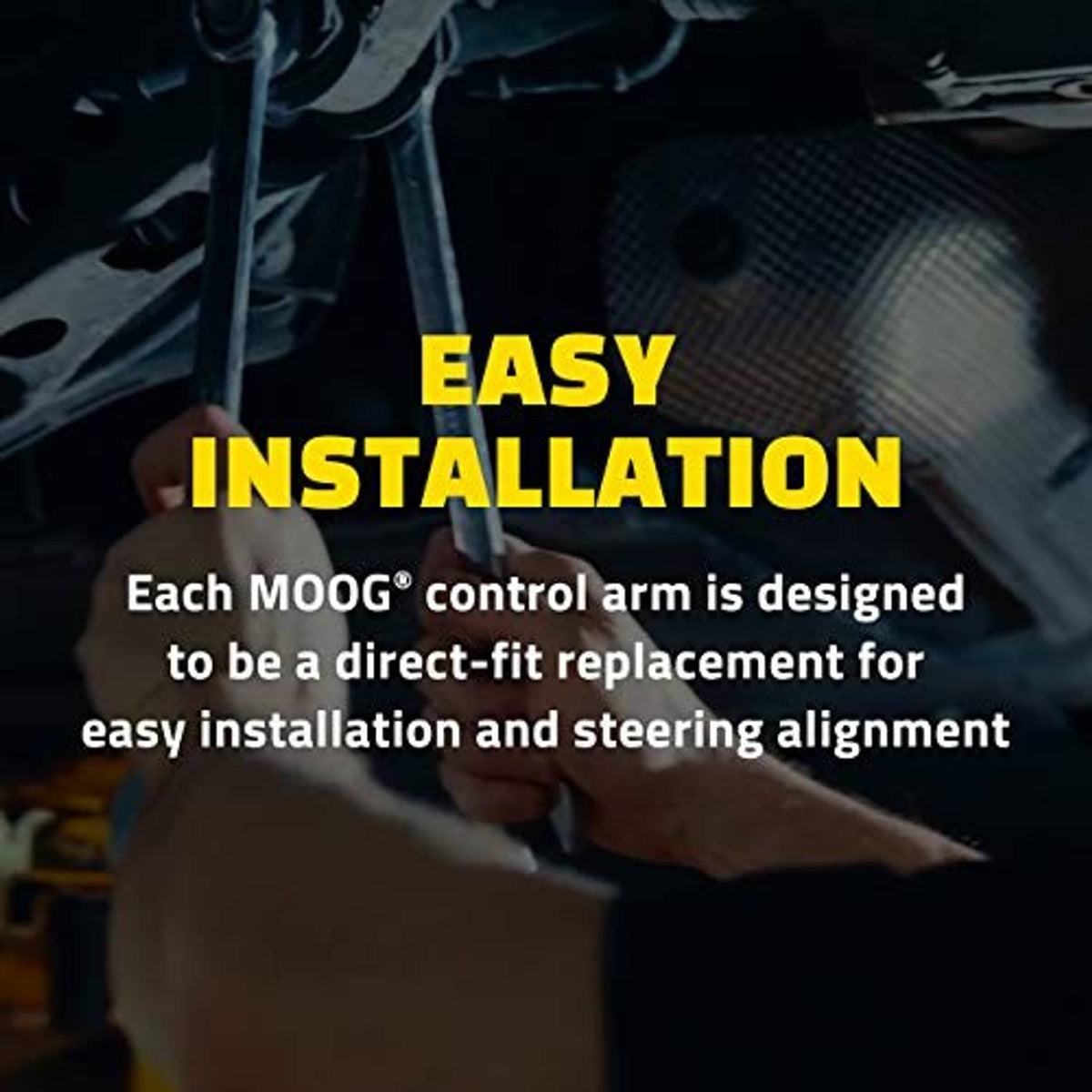 Control arm with ball joint, black metal part held for installation