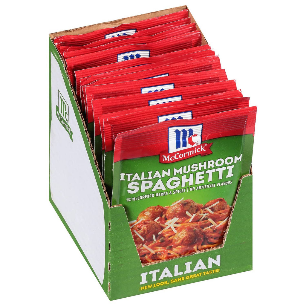 McCormick Italian Mushroom spaghetti sauce mix packets, 12-count multipack