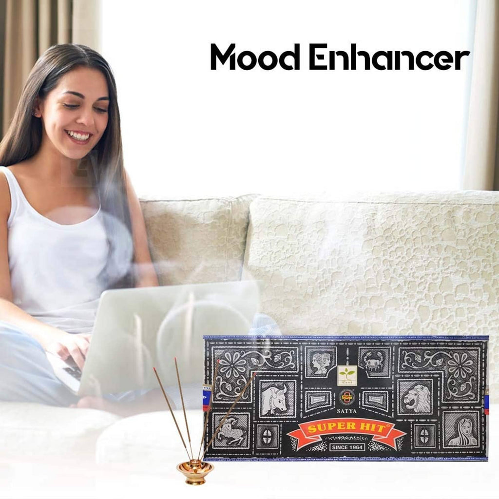 Satya Super Hit incense pack with red 'Super Hit' logo