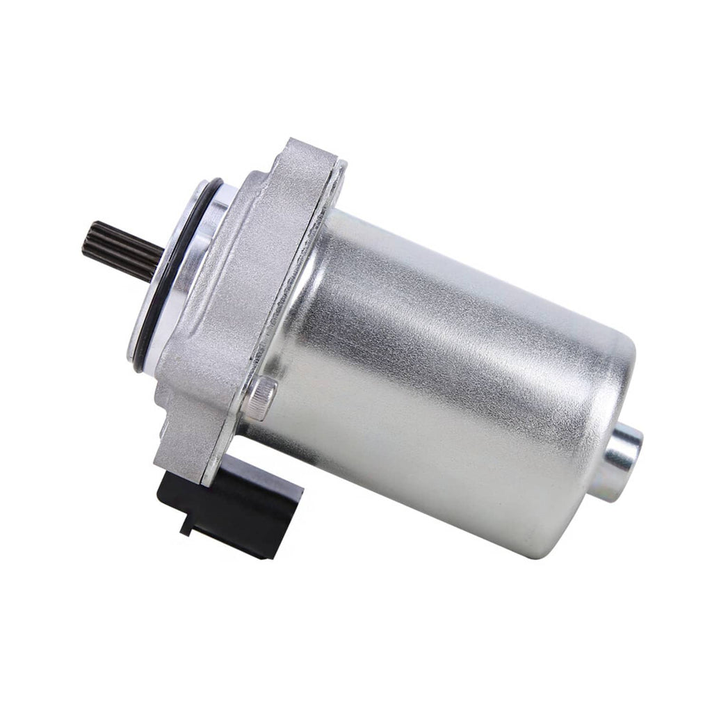 Shift motor with silver cylinder and black base, angled side view