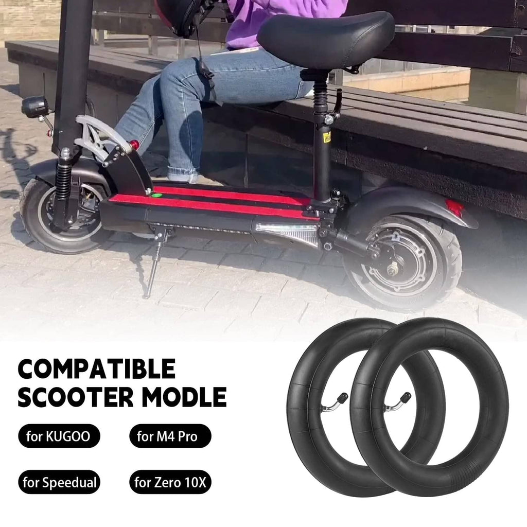 Two black scooter inner tubes for 80/65-6 models