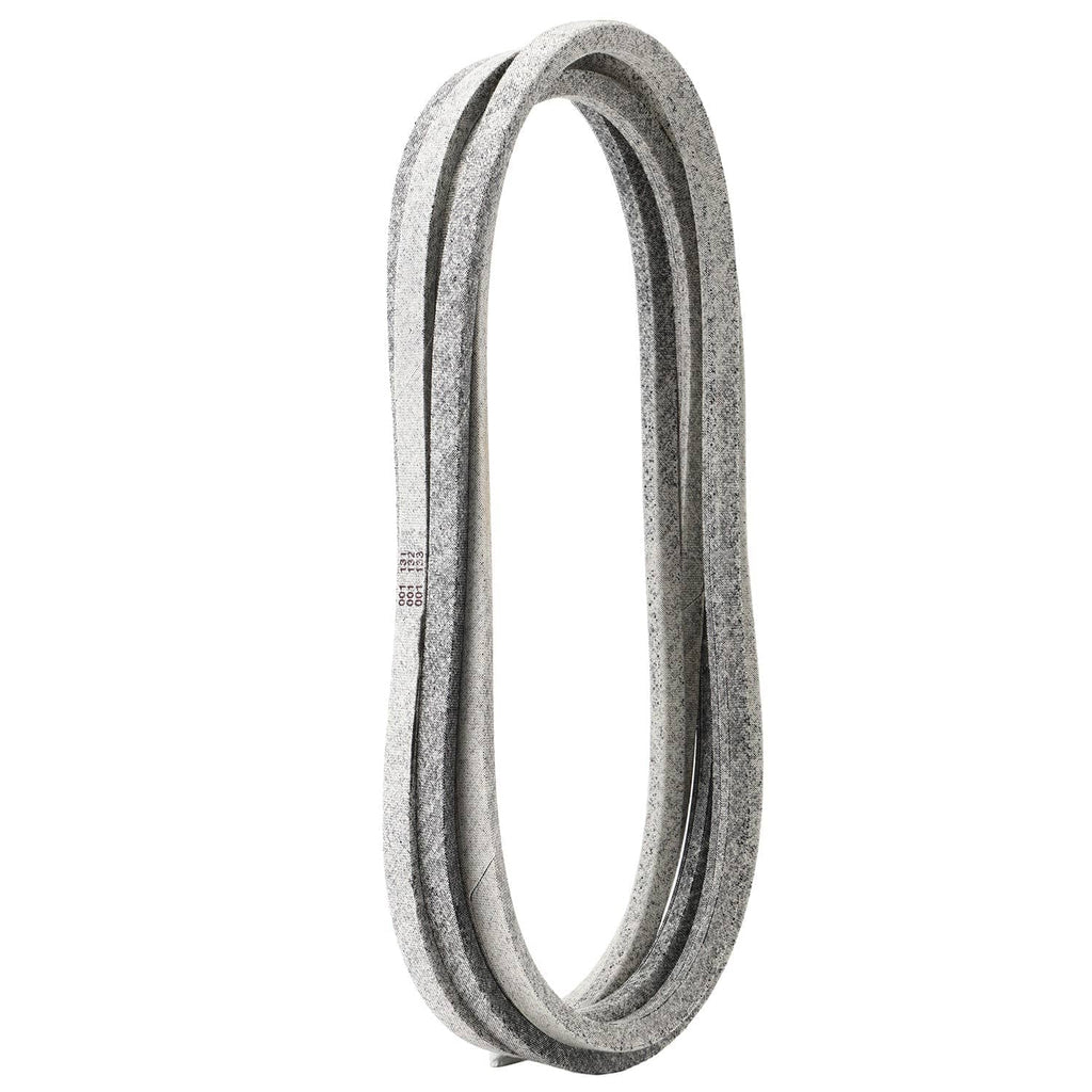 Gray V-belt vertical loop coil with textured outer surface and end markings