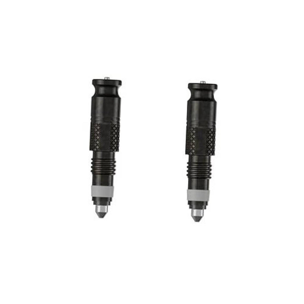 Synthetic rubber SV valve conversion set with two black click-in valve inserts