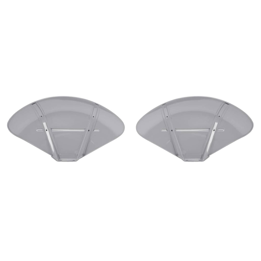 Gray fender skin panel pair from underside with triangular supports and mounting points
