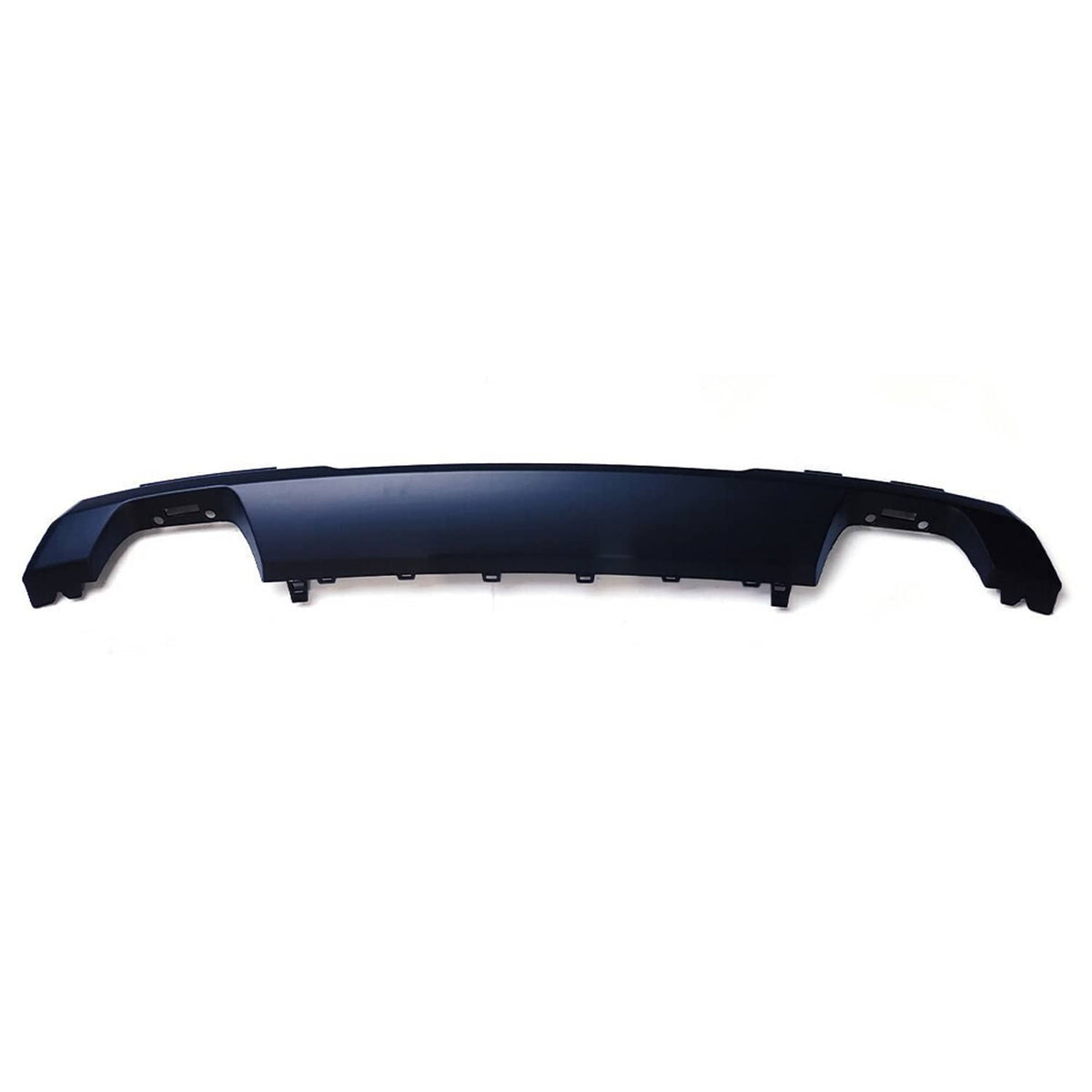 Matte black front bumper lower molding trim valance with mounting tabs