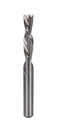 Solid carbide spiral end mill with two flutes, 1/4 in diameter shank
