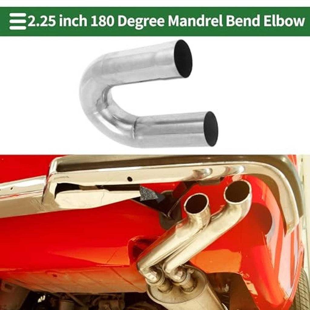 Stainless exhaust U-bend tube showing 180-degree curve and two flared ends
