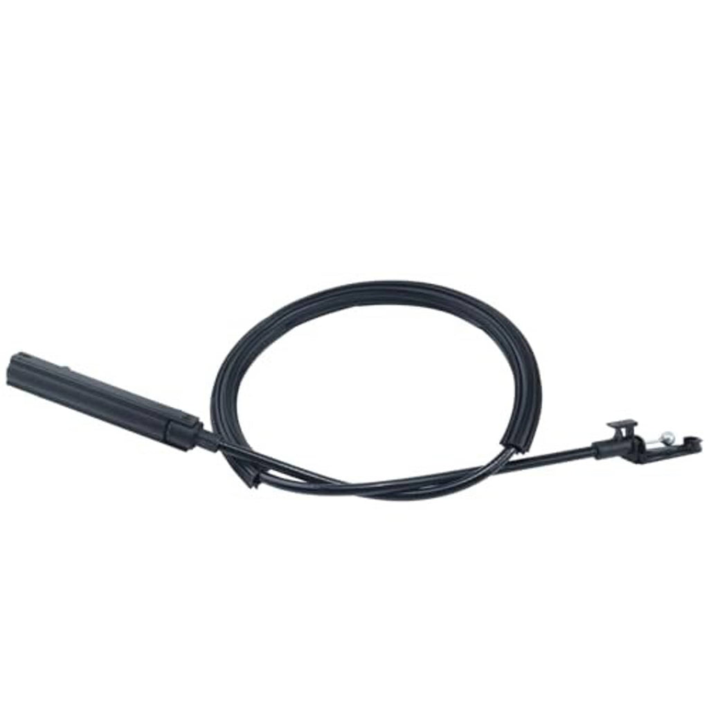 Hood release cable with black wire loop and release lever connector