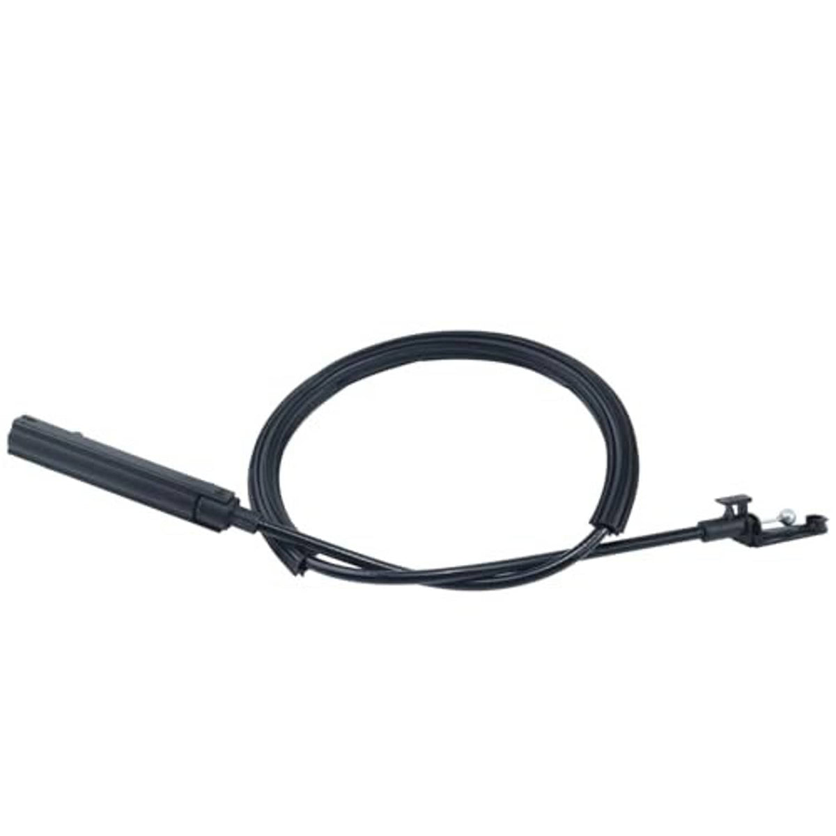 Hood release cable with black wire loop and release lever connector