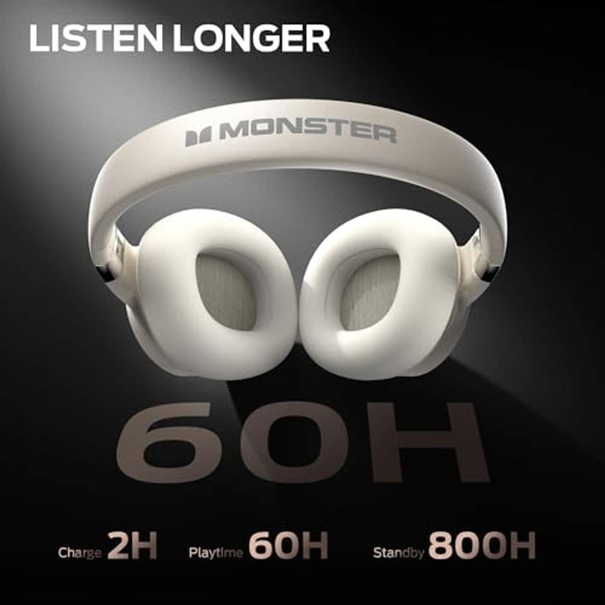White over-ear headphones with padded headband and soft ear cushions