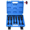 Blue plastic case holding six long flex-head line wrenches