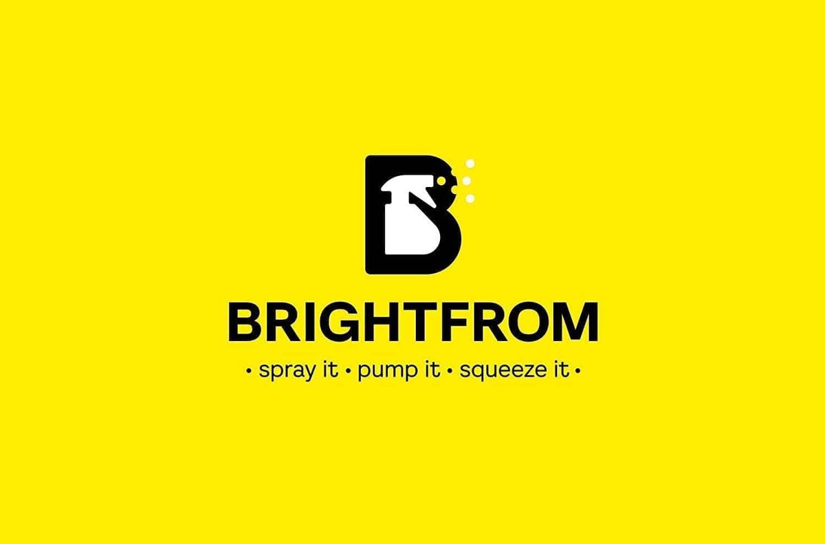BRIGHTFROM condiment squeeze bottle logo icon on a solid background