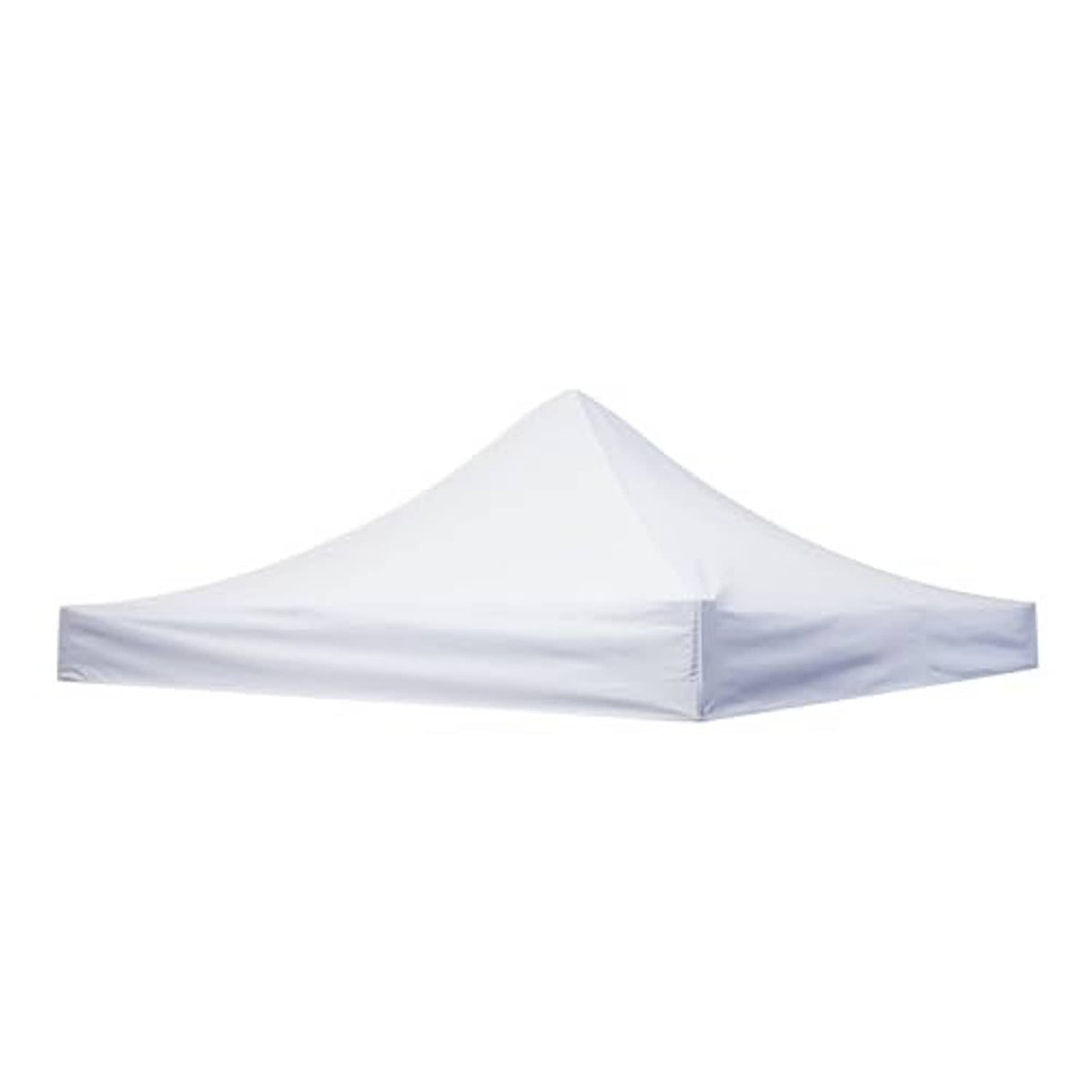 White peaked pop-up tent canopy replacement top with side skirt panels
