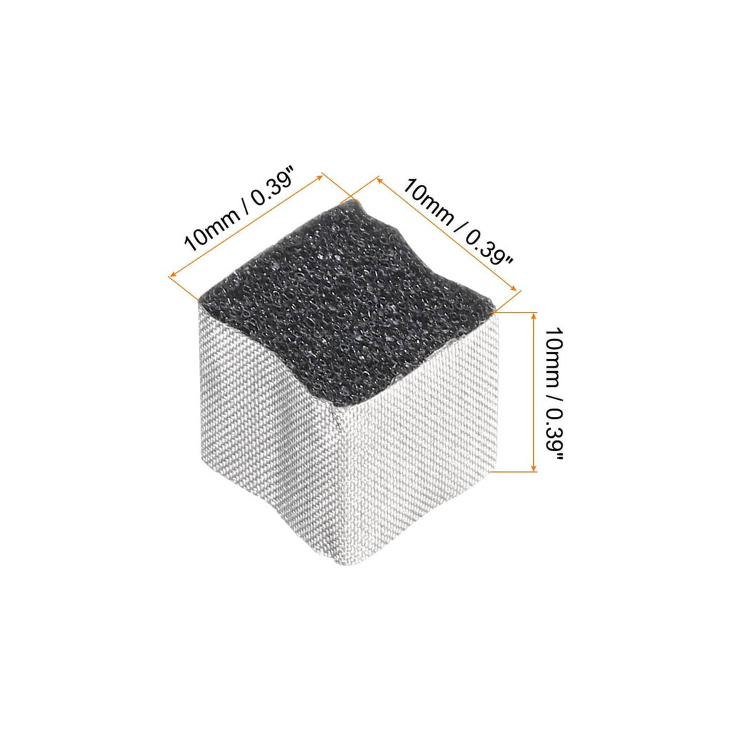 Silver-gray RF Faraday foam block with dark top layer and textured grid surface