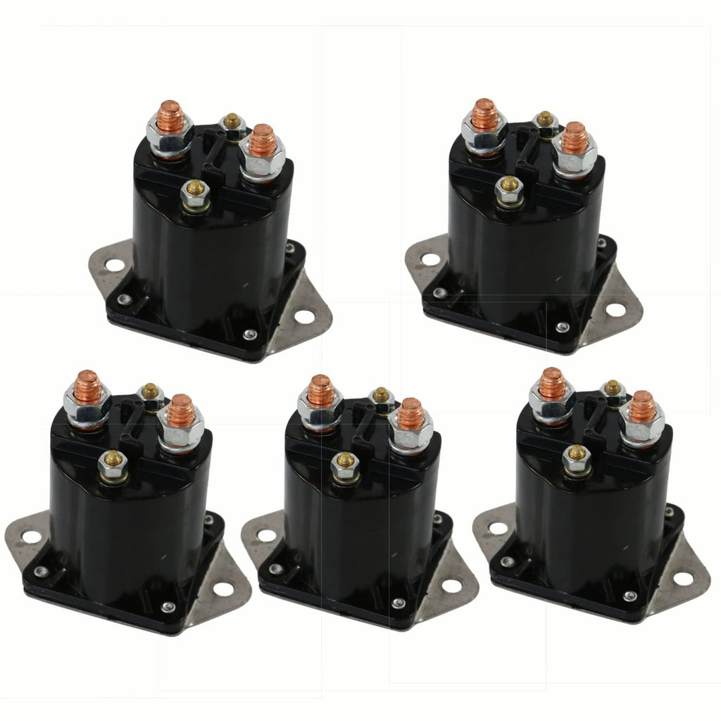 Black solenoid terminals, copper and brass posts with mounting base plate (5 pack)