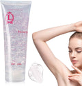 Clear purple facial cooling gel tube with applicator spoon, for hair removal