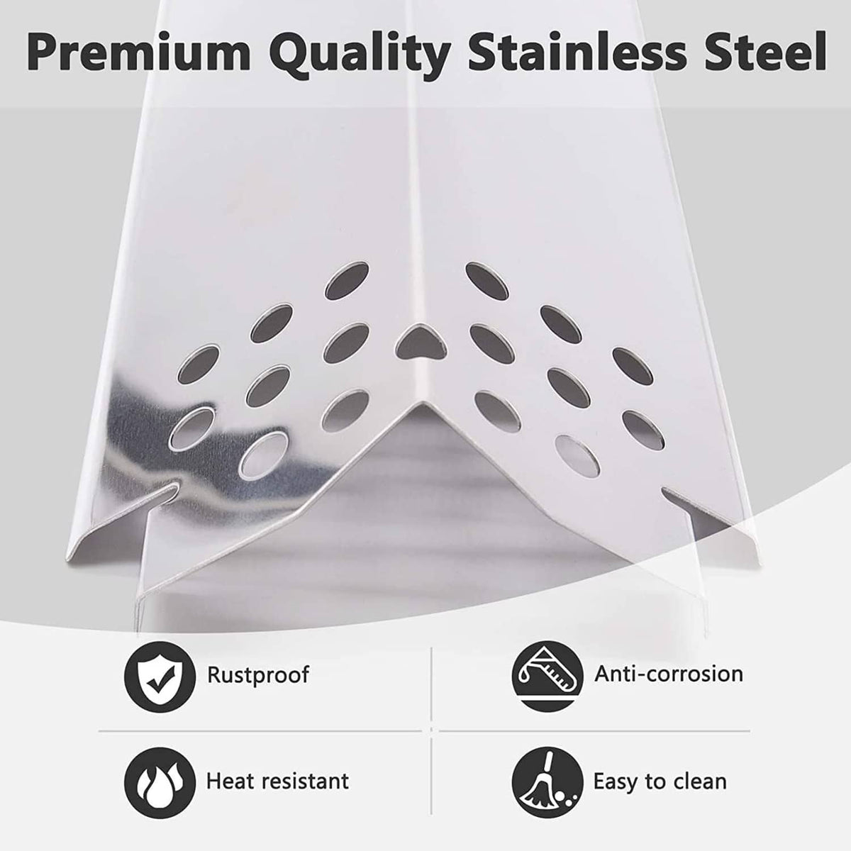 Stainless steel heat plate with rustproof, anti-corrosion, heat resistant, easy to clean icons