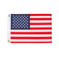 American boat flag with blue stars and red-white stripes, bordered with grommets