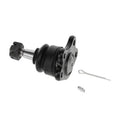 Front upper suspension ball joint with black rubber boot and steel stud, with small parts