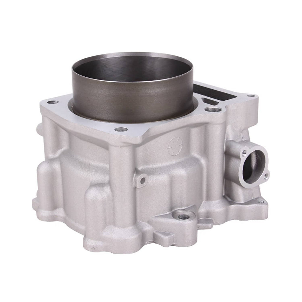 Engine cylinder block with piston bore, silver metal housing