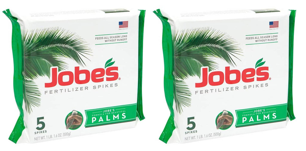 Jobe's palms fertilizer spikes pouch with 5 time-release spikes, net 1 lb 1.6 oz (500 g)