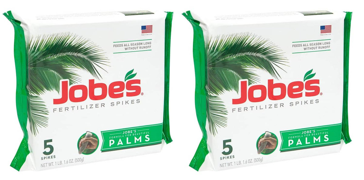 Jobe's palms fertilizer spikes pouch with 5 time-release spikes, net 1 lb 1.6 oz (500 g)