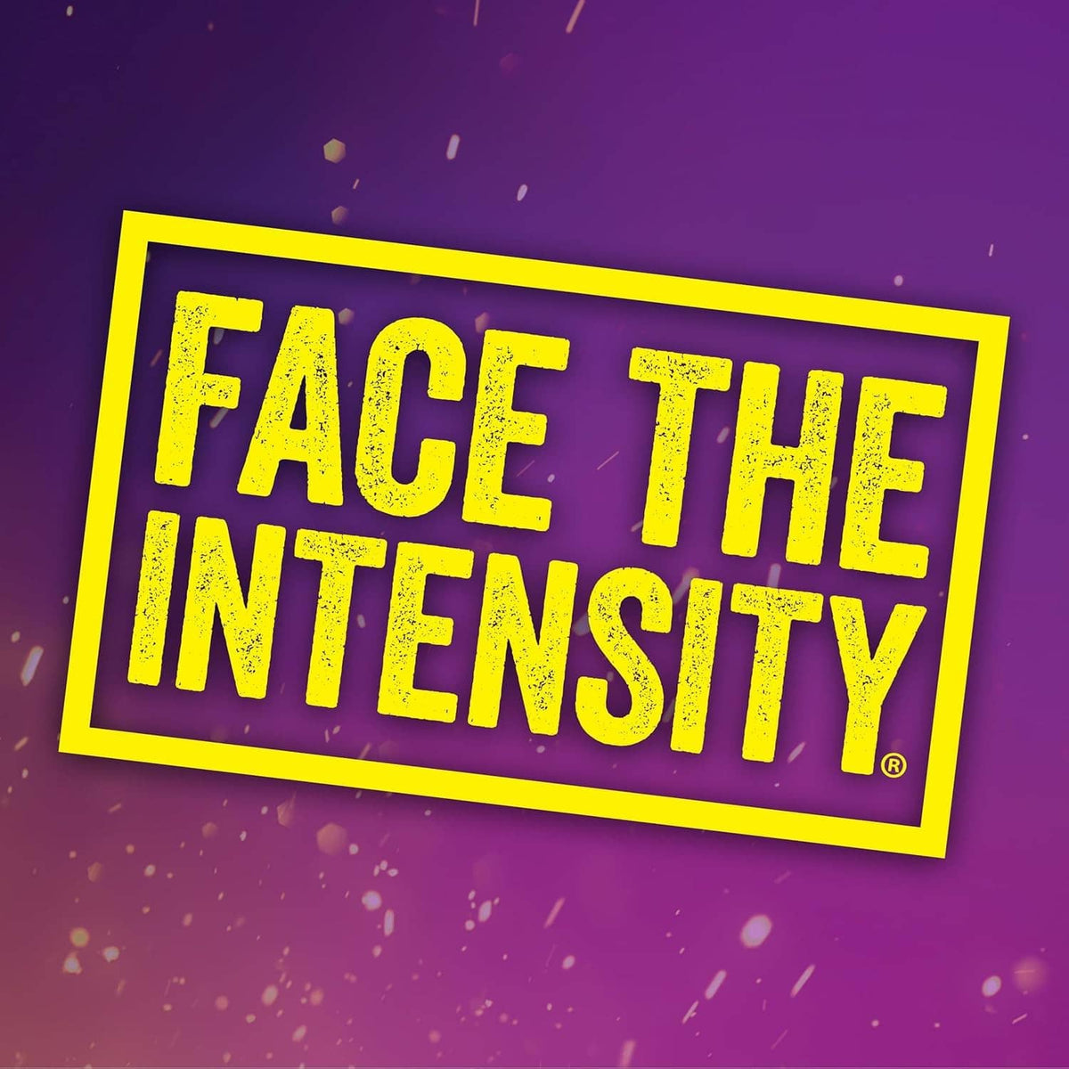 Takis FACE THE INTENSITY branded graphic with yellow outline